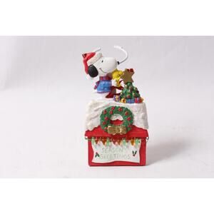 Snoopy and Woodstock on Doghouse Christmas Ornament Peanuts ~ 260423-WH 1088